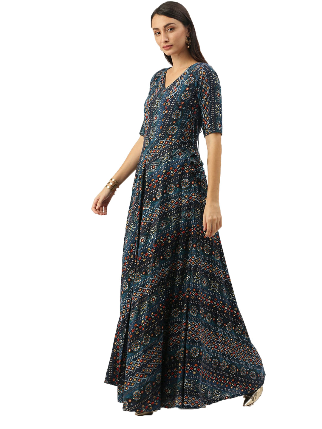 Dark-Blue-Printed-Angarkha-Gown
