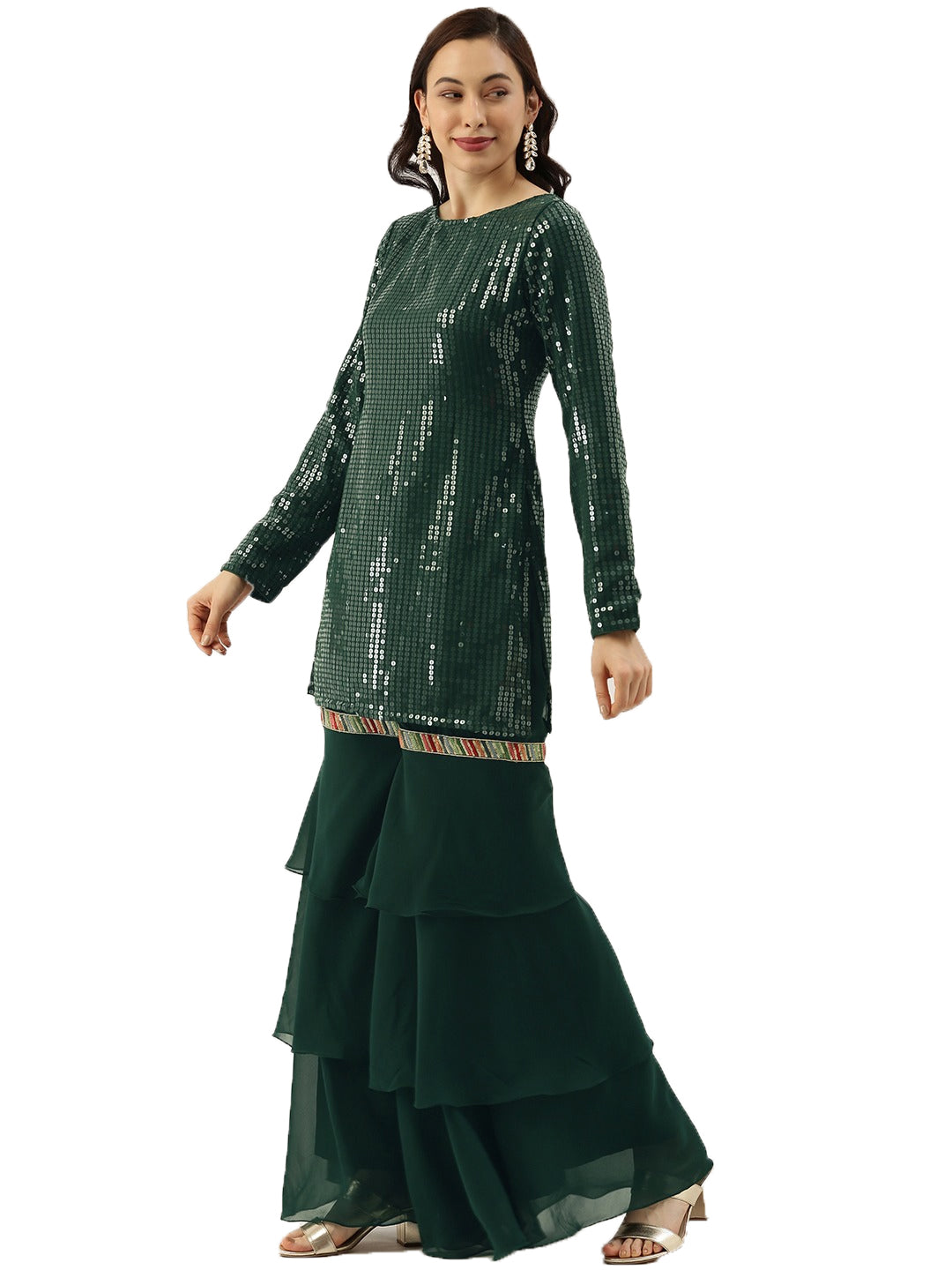 Green-Embroidered-Layered-Gharara-Suit