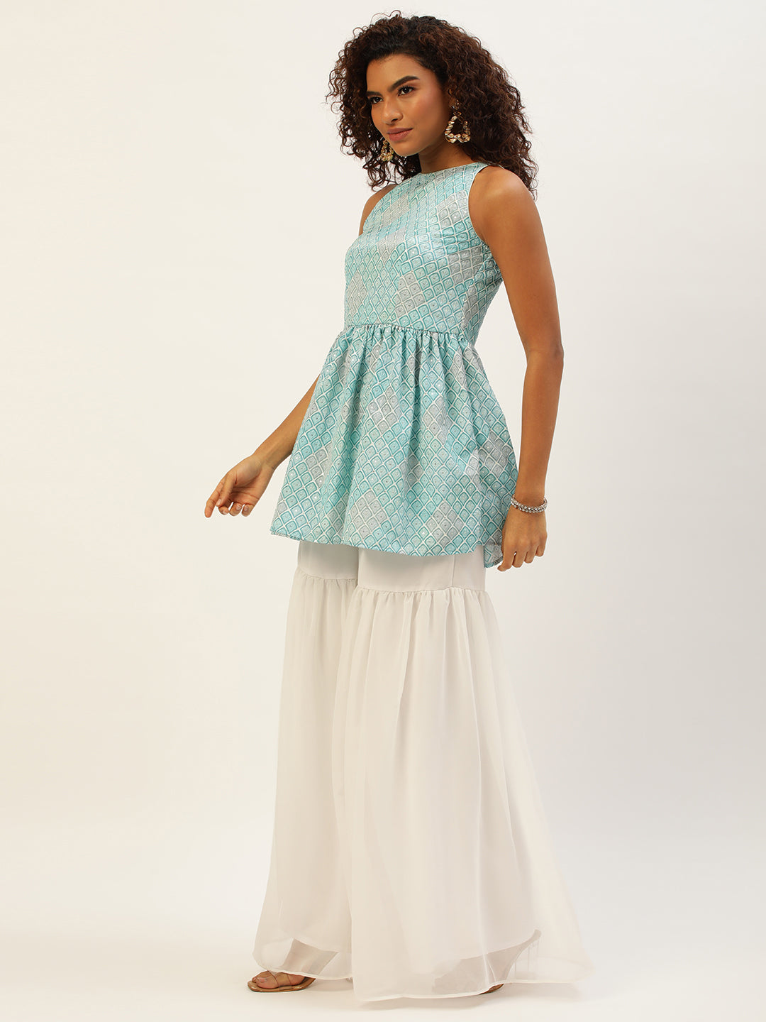 Multicolor-Georgette-Embroidery-Gharara-Suit
