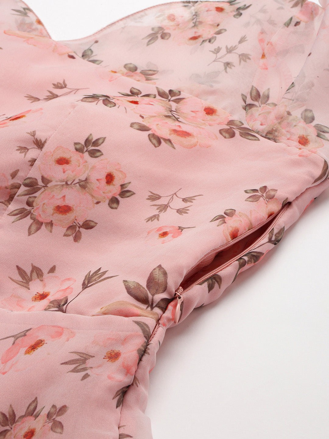 Pink-Digital-Print-Organza-Gown