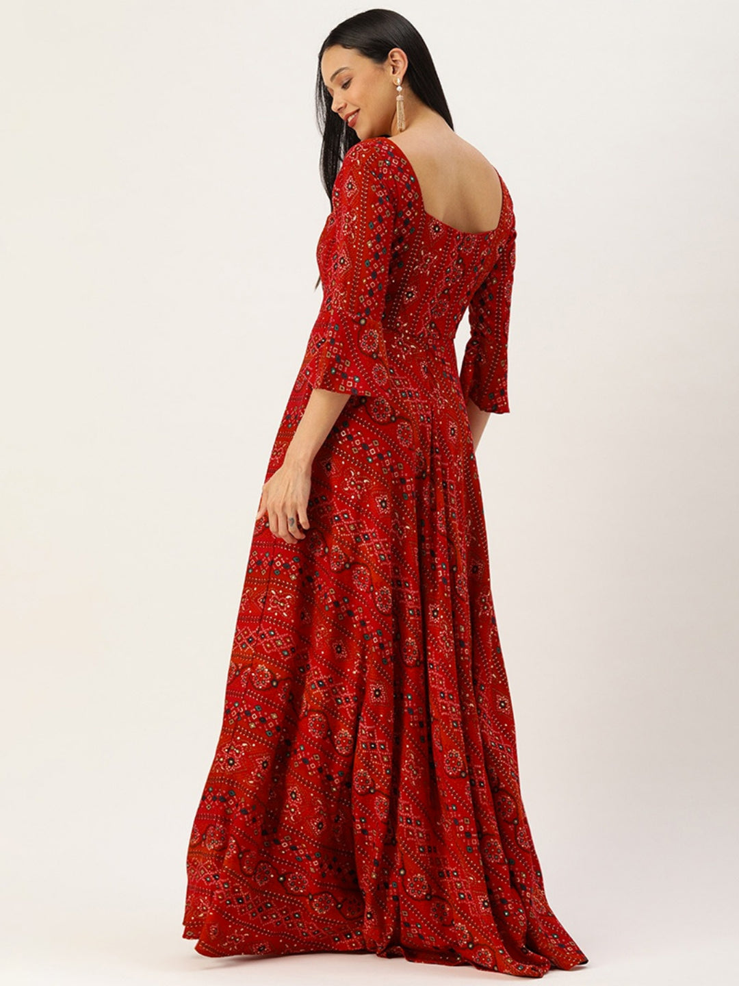 Red-Printed-Viscose-Maxi-Dress