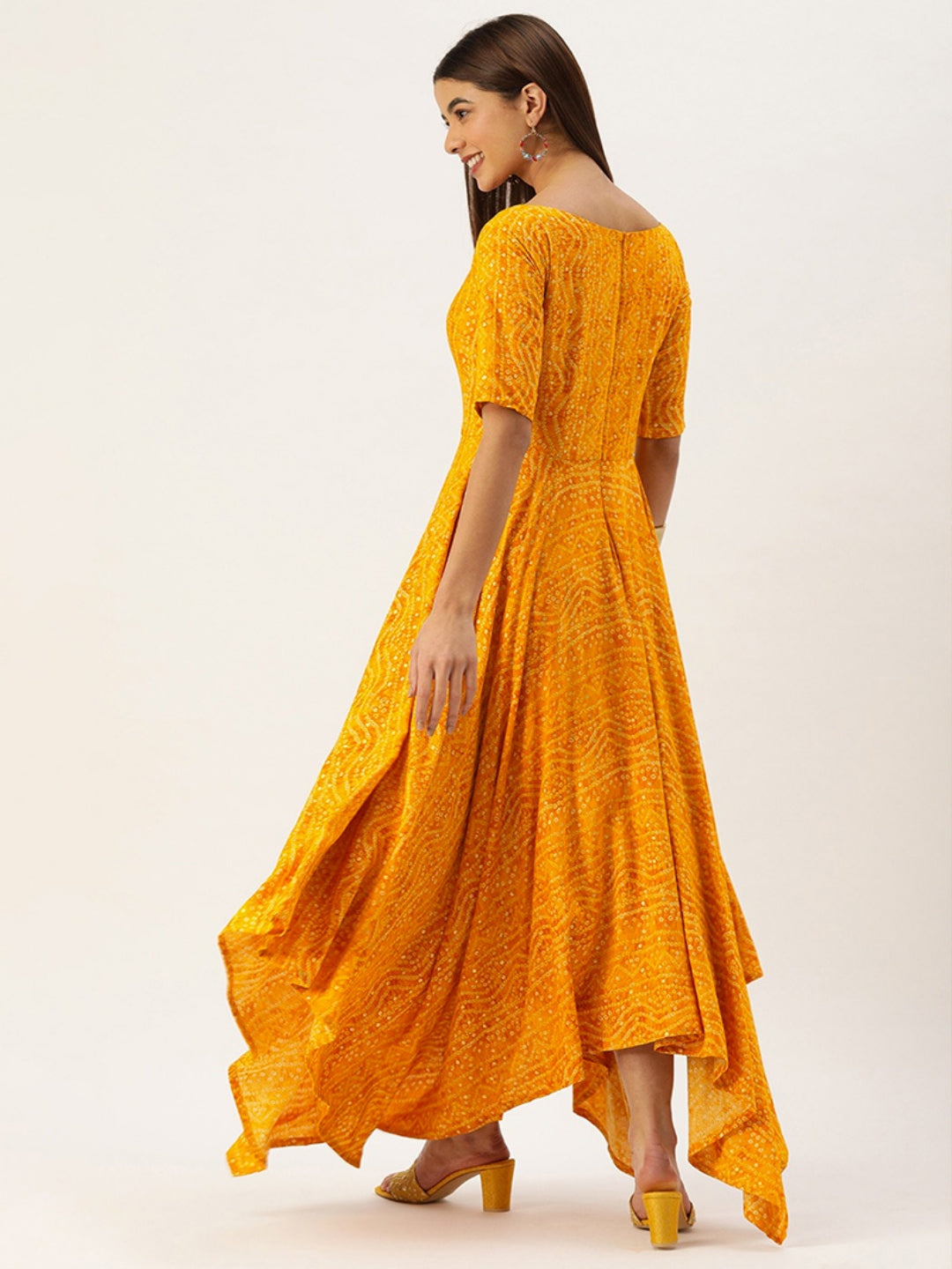 Yellow-Print-Viscose-Handkerchief-Style-Dress